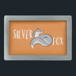 Silver Fox Belt Buckle<br><div class="desc">A bold belt buckle with gray fox illustration and the text, Silver fox</div>