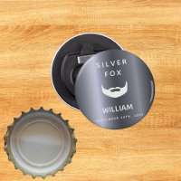 Silver fox birthday beard men guys grey trendy