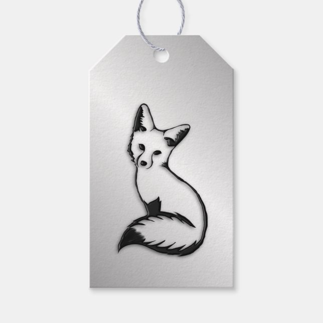 Silver Fox Gift Tags (Front)