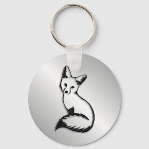 Silver Fox Key Ring