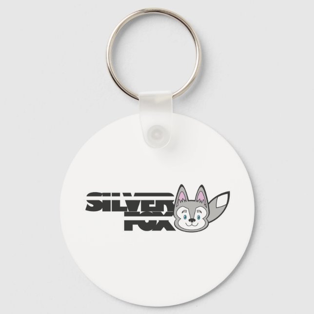 Silver fox logo key ring (Front)