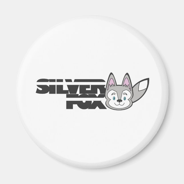 Silver fox logo magnet (Front)