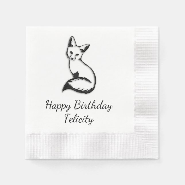 Silver Fox Napkin (Front)