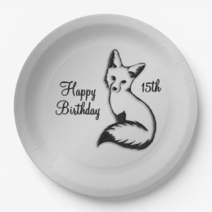 Silver Fox Paper Plate
