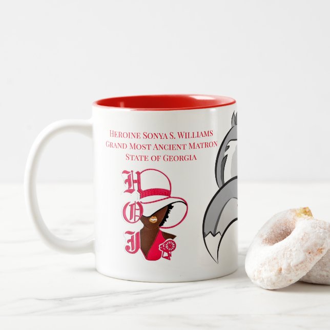  Silver Fox Two-Tone Coffee Mug (With Donut)