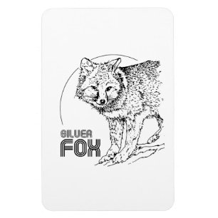 SILVER FOX VINTAGE MAGNET