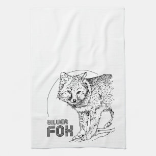 SILVER FOX VINTAGE TEA TOWEL