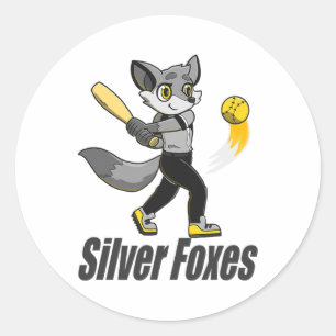 Silver Foxes Softll Classic Round Sticker