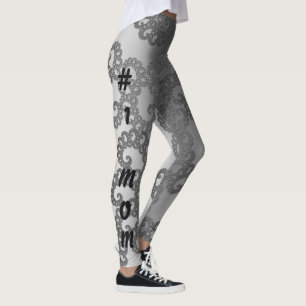 Silver Fractal Art #1 Mum Leggings
