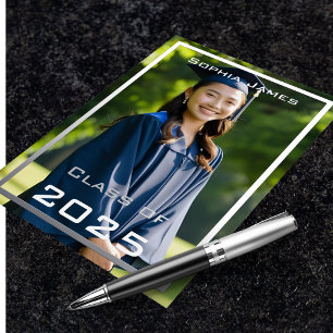 Silver frame - class of 2025 foil invitation