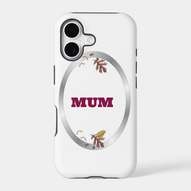 Silver Frame  Decorative Mum (Back)