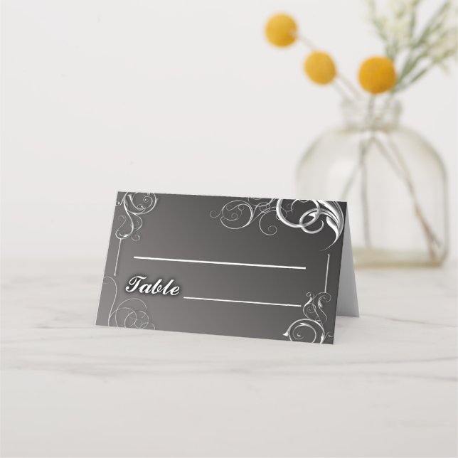Silver frame place card (Front)