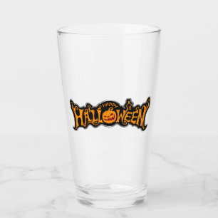 Silver Framed Happy Halloween Ruby Eyed Pumpkin Glass