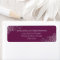 Silver Frills Cassis Purple Wedding Return Address