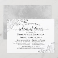 Silver Frills Elegant Wedding Rehearsal & Dinner