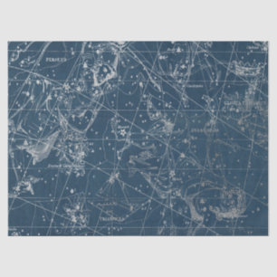 Silver Galaxy Star Map Series Design 1 Tissue Paper