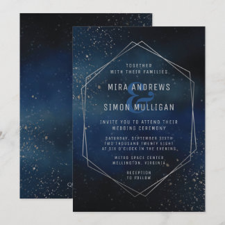 Silver Galaxy Wedding Invitation