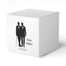 Silver Gay Wedding Grooms with Names and Date