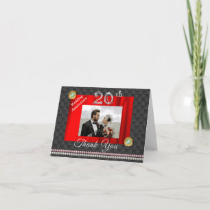 Silver & Gems 20th Wedding Anniversary Thank You