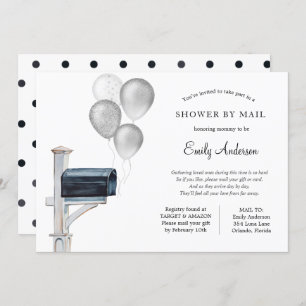 Silver Gender Neutral Baby Shower by Mail Invitation