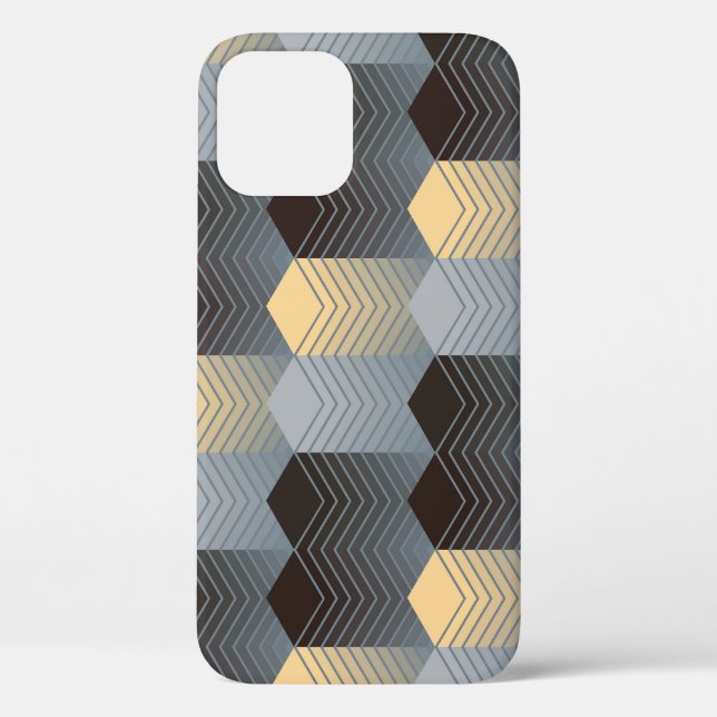 Silver geometric buildings, abstract pattern. Case-Mate iPhone case (Back)