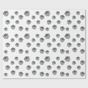 Silver Gift Boxes Elegant Holiday Premium Party Wrapping Paper