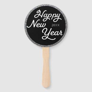 Silver Glamourous New Years Eve Photo Prop Hand Fa Fan