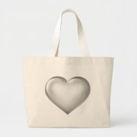 Silver glass heart