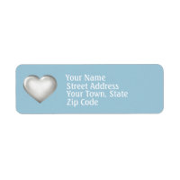 Silver glass heart