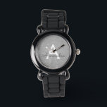 Silver Glitter and Sparkle Monogram Luxury Watch<br><div class="desc">Silver Faux Glitter and Sparkle Elegant Monogram Watch. This Watch can be customised to include your initial and first name. The Glitter Watch makes a great Bridal Shower,  Birthday Party or Bachelorette Party gift for that special person who loves pink.</div>