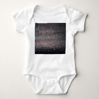 Silver Glitter: Black Bokeh Christmas Baby Bodysuit