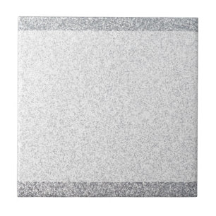 Silver glitter blank template ceramic tile