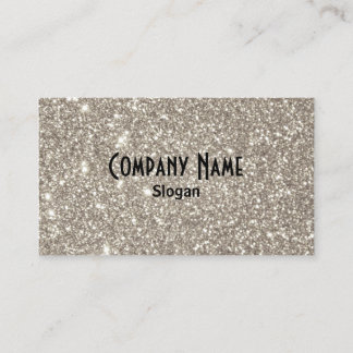 Silver Glitter Business Card