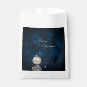 Silver Glitter Christmas Ornament - Favour Bag