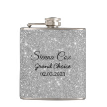 Silver Glitter Custom Name