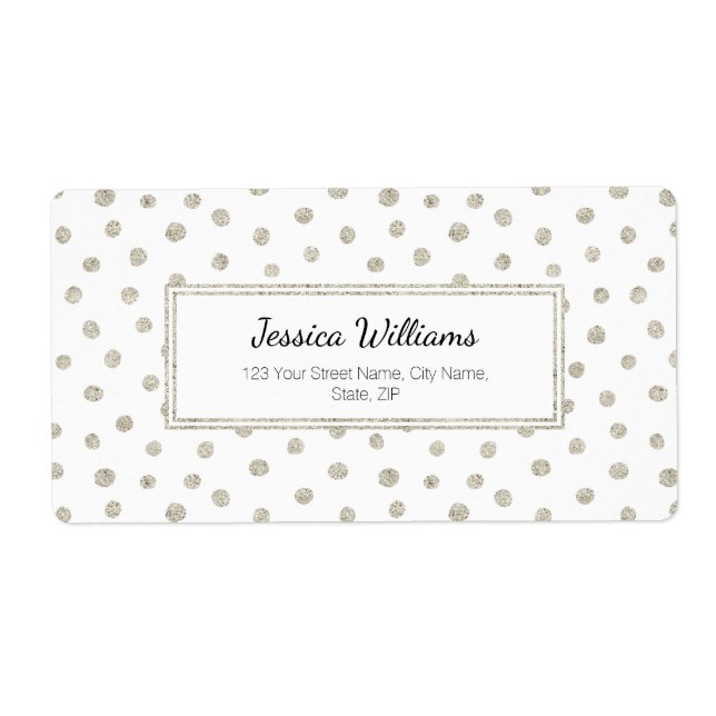 Silver glitter dots (Front)