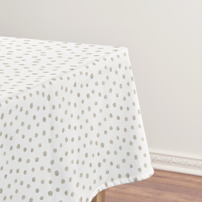 Silver glitter dots tablecloth (In Situ)