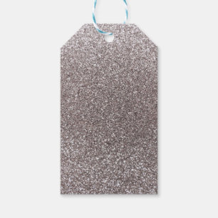 Silver glitter gift tags