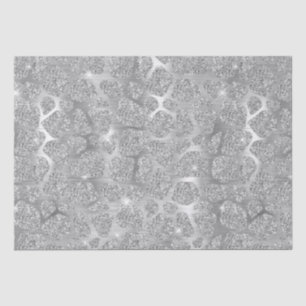Silver Glitter Giraffe Spots Metallic Animal Tissue Paper