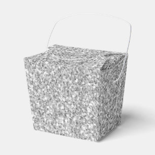 Silver Glitter Glitz         Favour Box