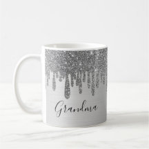 Silver Glitter Grandma Ceramic