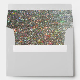 Silver Glitter & Grey Sparkle Envelope