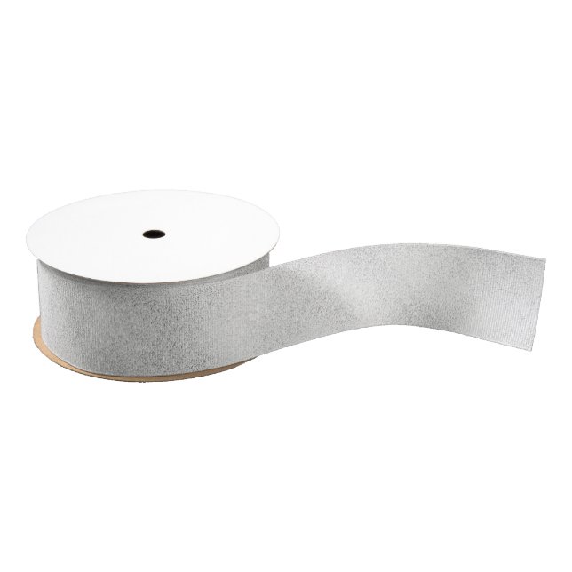Silver Glitter Grosgrain Ribbon (Spool)