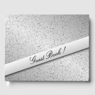 Silver Glitter Guest Book