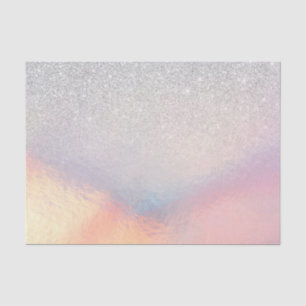 Silver Glitter Iridescent Holographic Gradient Tissue Paper