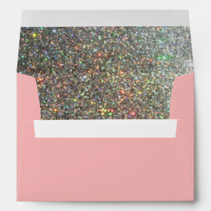 Silver Glitter & Light Pink Sparkle Envelope