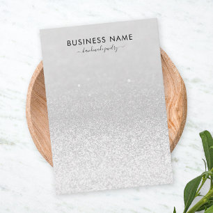 Silver Glitter Lights Earring Jewellery Display Business Card