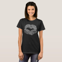Silver Glitter Lips T-Shirt