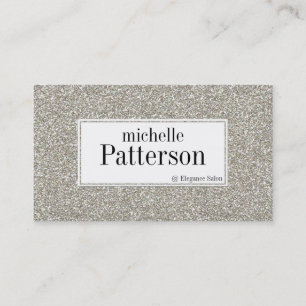 Silver Glitter Look Appointment Business Cards