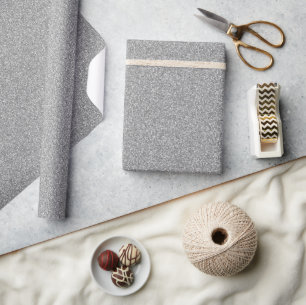 Silver Glitter Look-like Pattern Wrapping Paper
